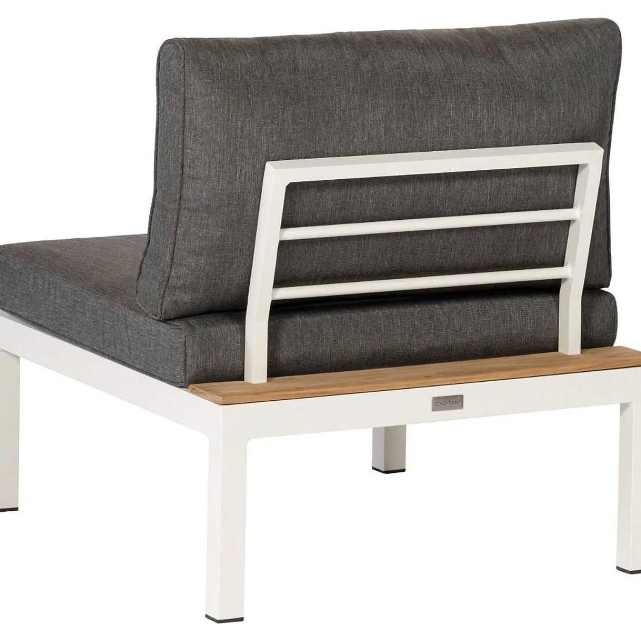 mutoni living Gartenlounge La Vida Erweiterung Aluminium/Teak Weiss> Loungeelemente