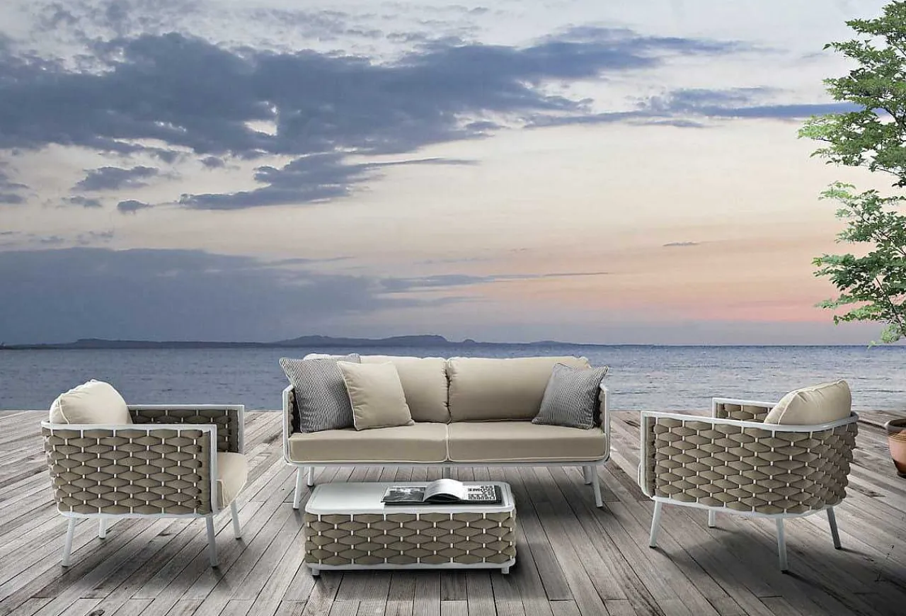 mutoni ethnic Gartenlounge Manhattan Sunproof Grey 4-Teilig> Gartenlounge