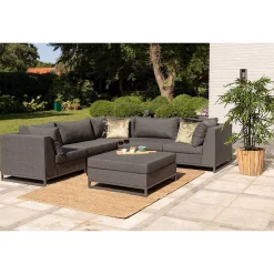 mutoni living Gartenlounge Rhodos Eck-Element Schwarz> Loungeelemente