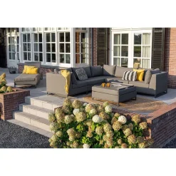 mutoni living Gartenlounge Rhodos 1-Sitzer Element Steingrau> Loungeelemente