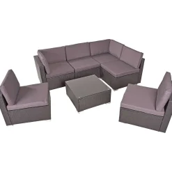 mutoni pleasure Gartenlounge Sansibar Schwarz Grau><noscript><img width=