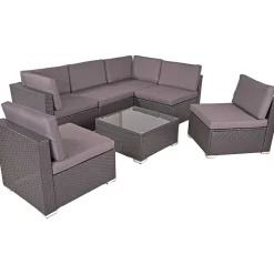 mutoni pleasure Gartenlounge Sansibar Schwarz Grau><noscript><img width=