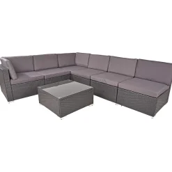 mutoni pleasure Gartenlounge Sansibar Schwarz Grau><noscript><img width=