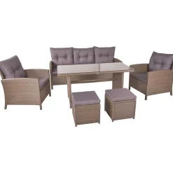 mutoni pleasure Gartenlounge Sevilla Braun (6-Er Set)><noscript><img width=