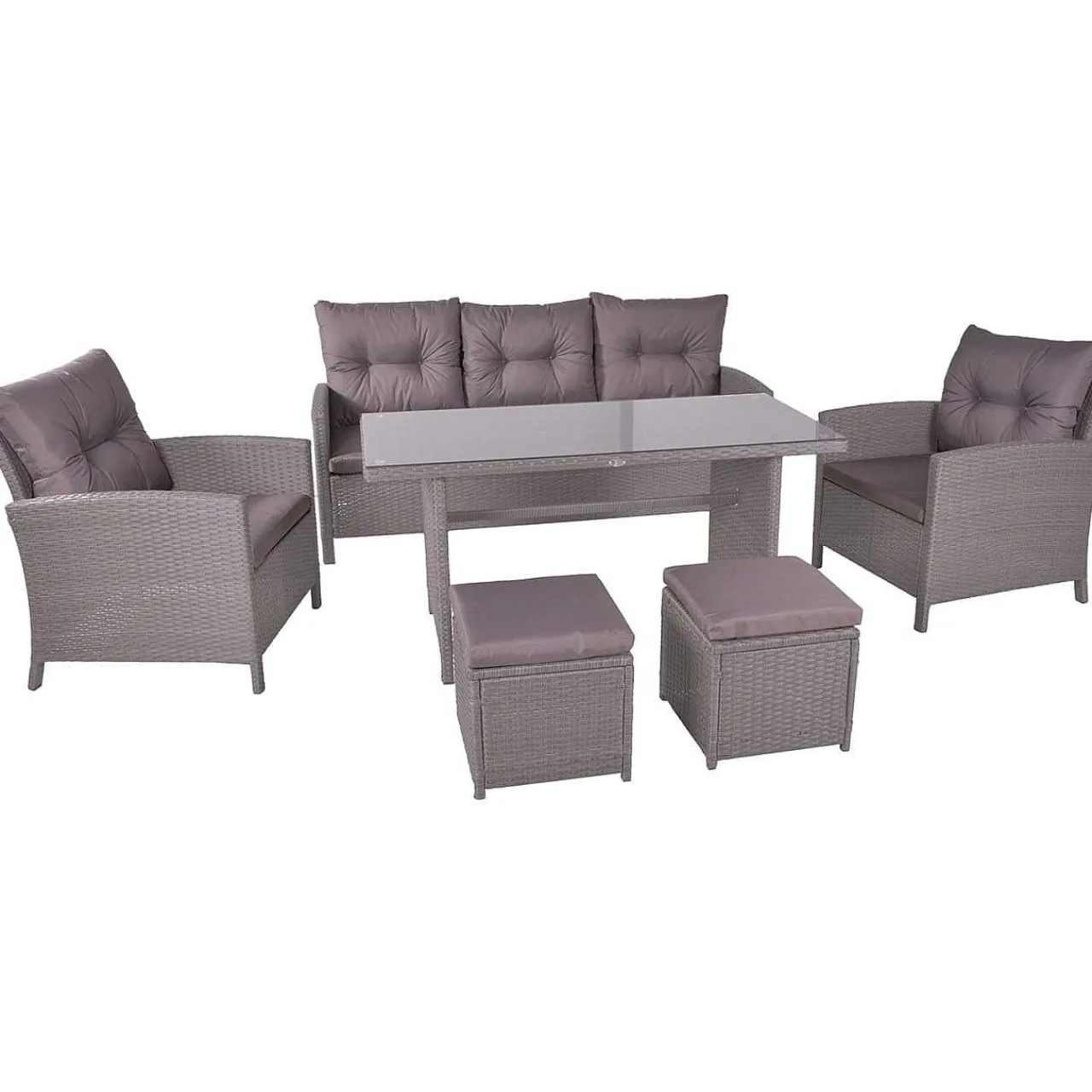 mutoni pleasure Gartenlounge Sevilla Grau (6-Er Set)> Gartenlounge