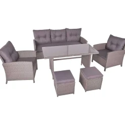 mutoni pleasure Gartenlounge Sevilla Grau (6-Er Set)> Gartenlounge