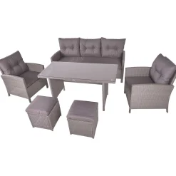mutoni pleasure Gartenlounge Sevilla Grau (6-Er Set)><noscript><img width=