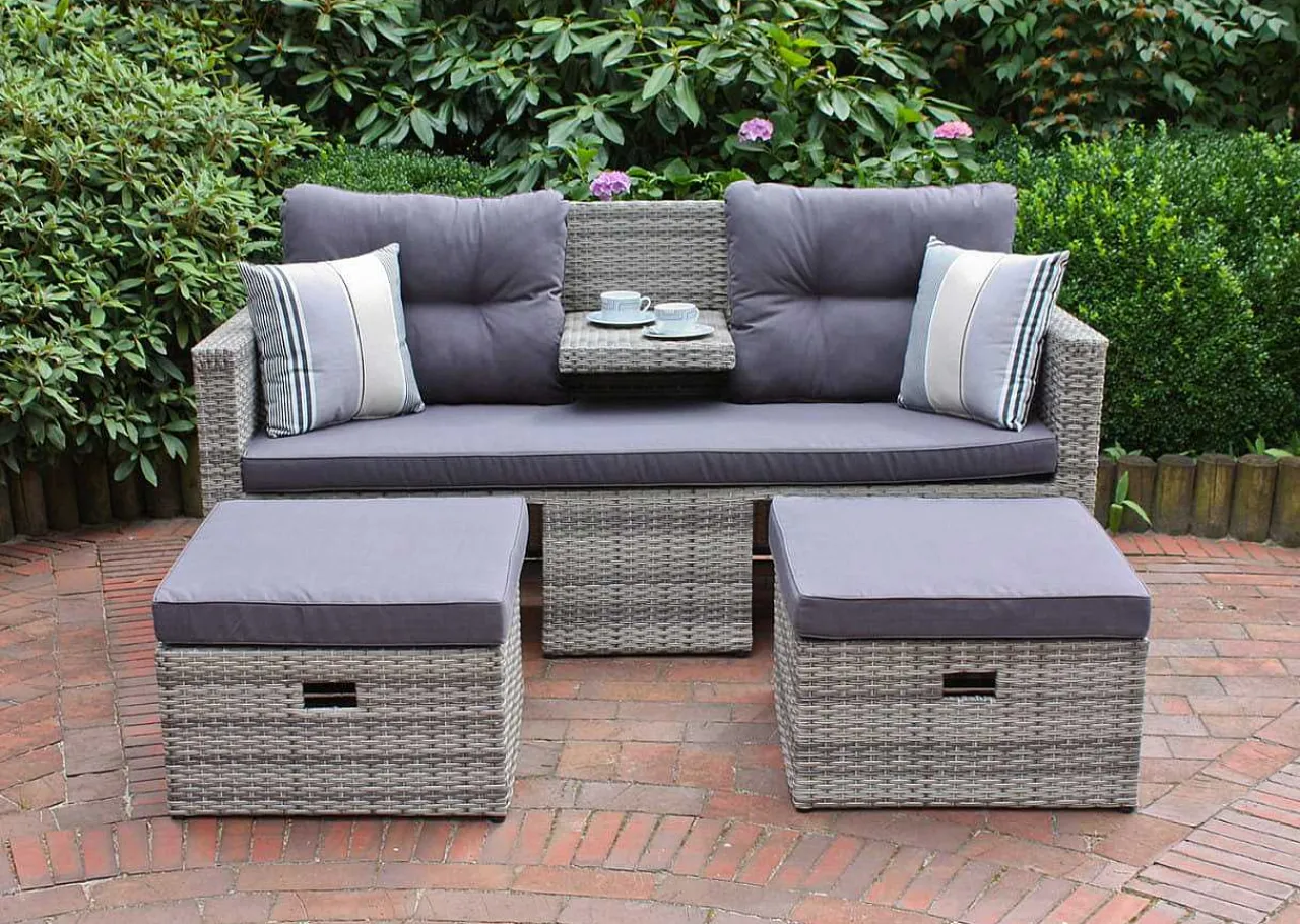 mutoni pleasure Gartenlounge Valletta Grau> Gartenlounge