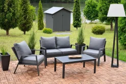 mutoni pleasure Gartenlounge Victoria Anthrazit (4-Er Set)><noscript><img width=