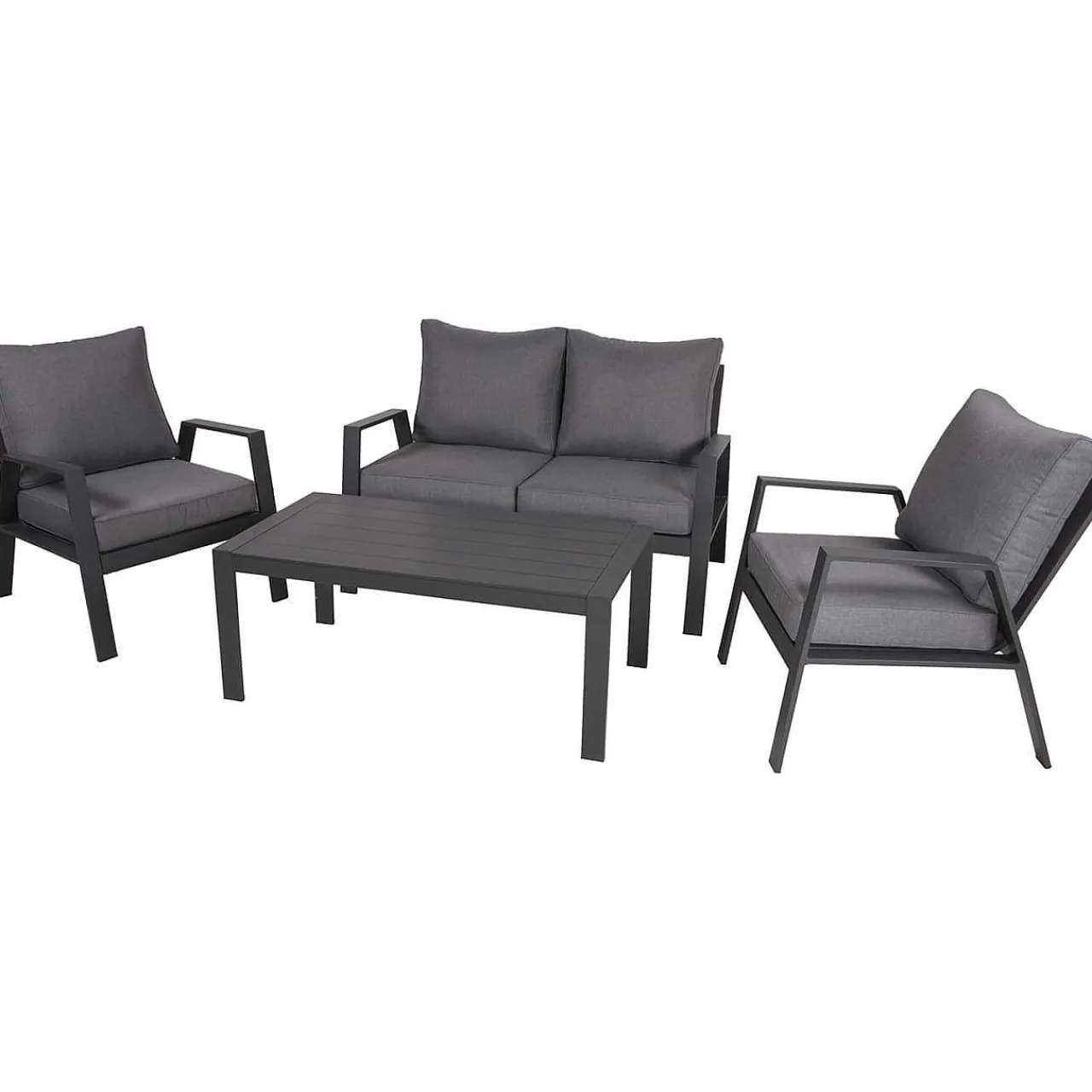 mutoni pleasure Gartenlounge Victoria Anthrazit (4-Er Set)> Gartenlounge