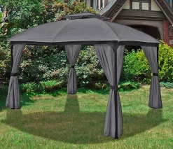 mutoni pleasure Gartenpavillon Kama Anthrazit 360X300> Pavillons Und Gartenzelte