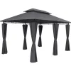 mutoni pleasure Gartenpavillon Moldau Anthrazit 400X300> Pavillons Und Gartenzelte