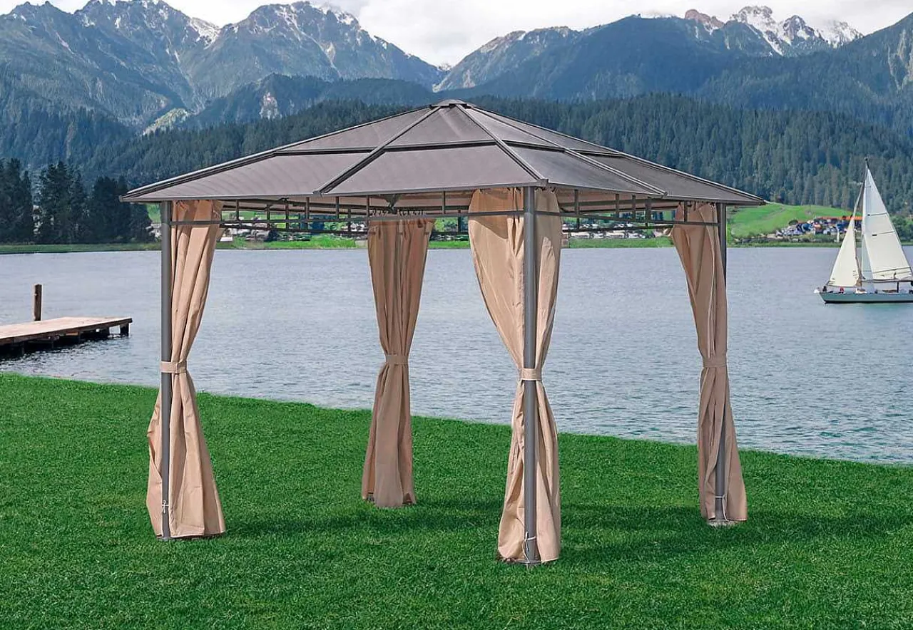 mutoni pleasure Gartenpavillon Napa Braun Beige 295X295> Pavillons Und Gartenzelte