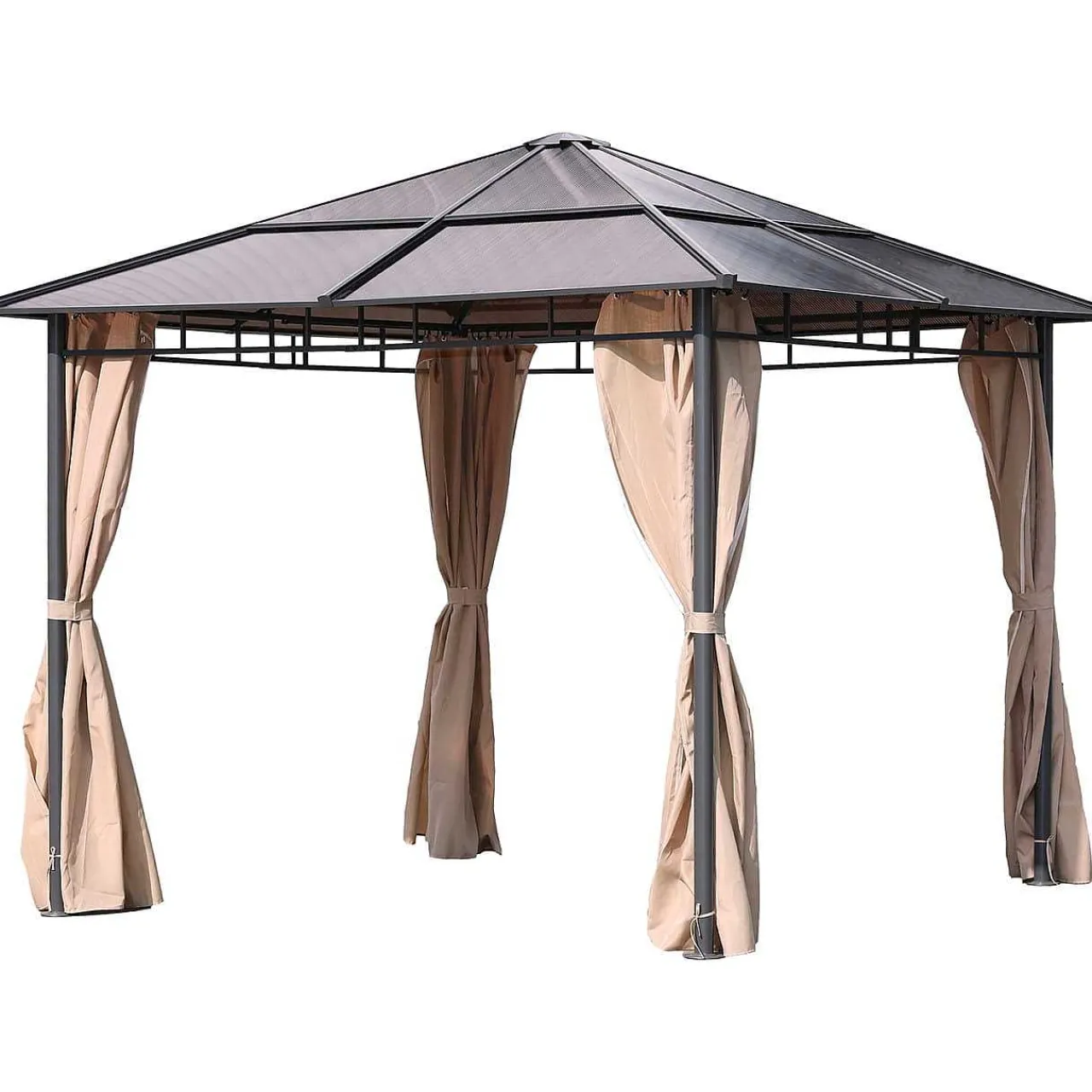 mutoni pleasure Gartenpavillon Napa Braun Beige 295X295> Pavillons Und Gartenzelte
