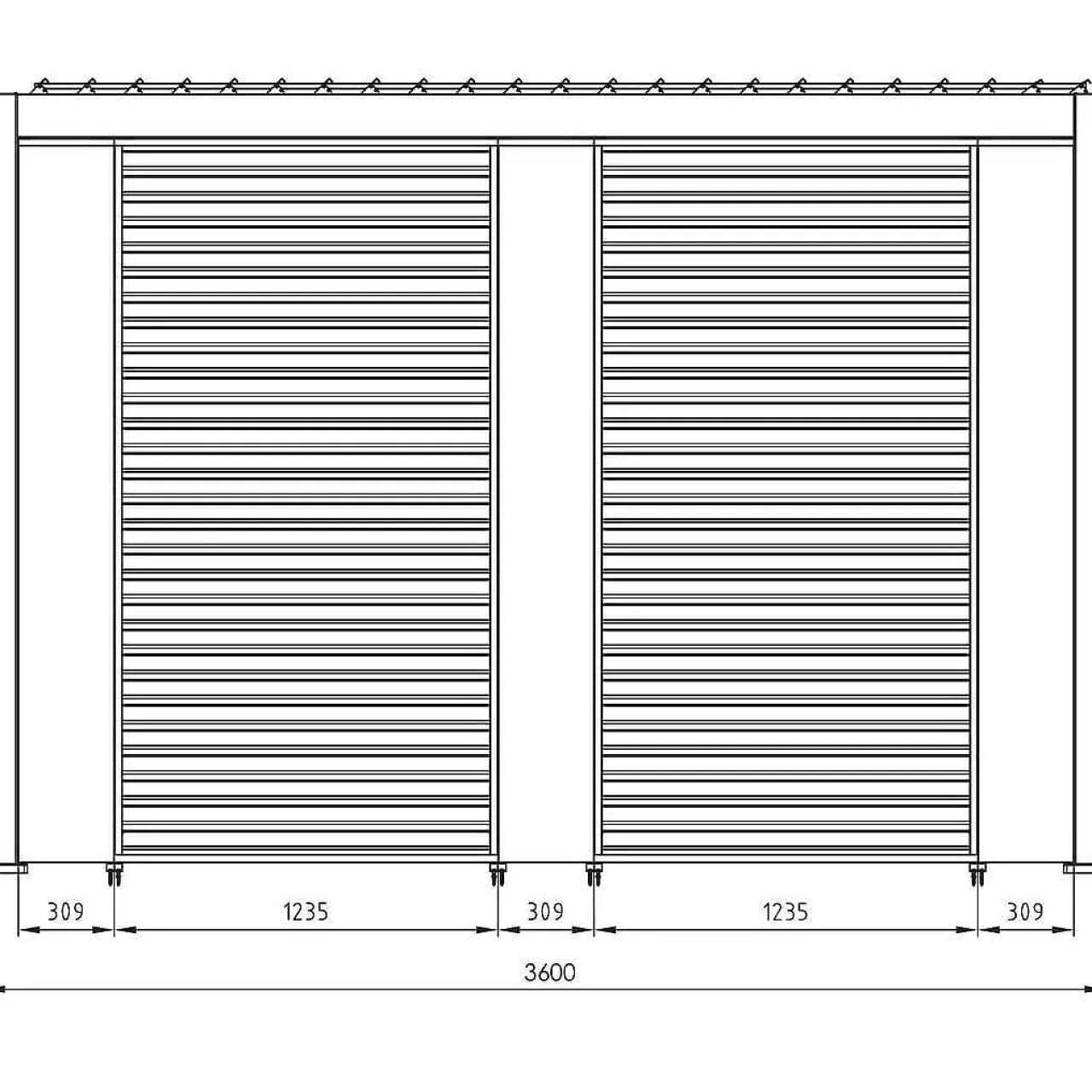 mutoni lifestyle Gartenpavillon Ocean Natur-Anthrazit 360X600> Pavillons Und Gartenzelte