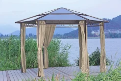 mutoni pleasure Gartenpavillon Salmon Grau 395X395> Pavillons Und Gartenzelte