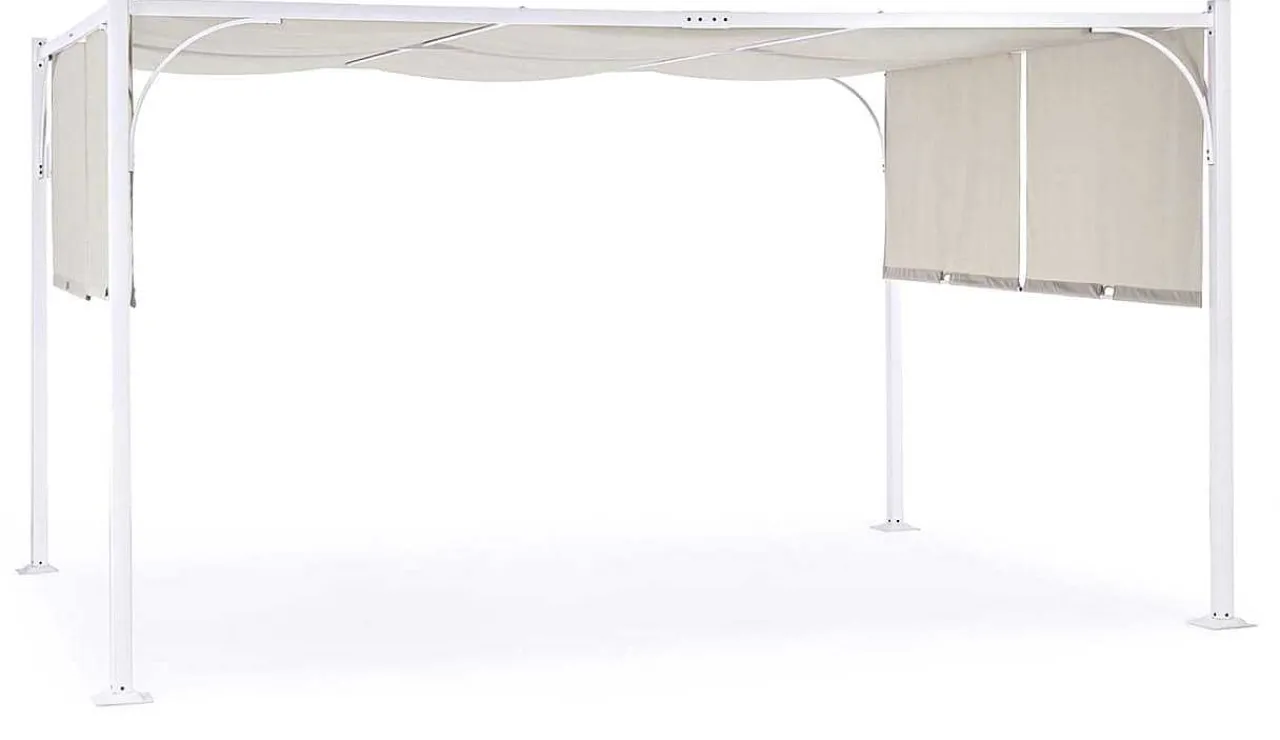 mutoni lifestyle Gartenpavillon Slide 300X400 Weiss-Taubengrau> Pavillons Und Gartenzelte