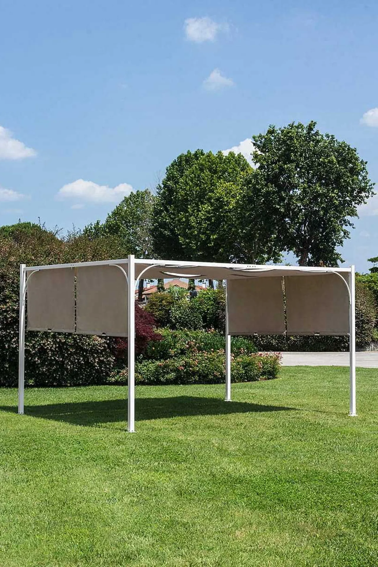 mutoni lifestyle Gartenpavillon Slide 300X400 Weiss-Taubengrau> Pavillons Und Gartenzelte