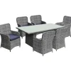 mutoni pleasure Gartensessel-Set Bordeaux Nelkenbraun (4-Tlg)> Gartensessel