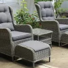 mutoni pleasure Gartensessel-Set Valencia Grau (5-Tlg)> Gartensessel