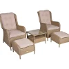 mutoni pleasure Gartensessel-Set Valencia Braun (5-Tlg)> Gartensessel