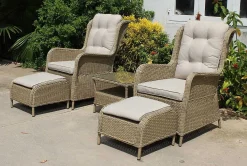 mutoni pleasure Gartensessel-Set Valencia Braun (5-Tlg)><noscript><img width=