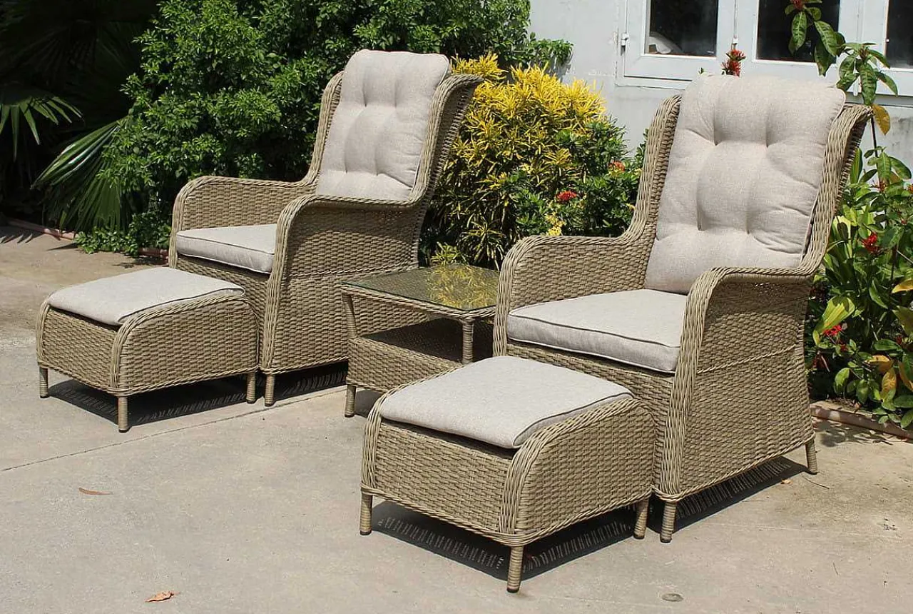mutoni pleasure Gartensessel-Set Valencia Braun (5-Tlg)> Gartensessel