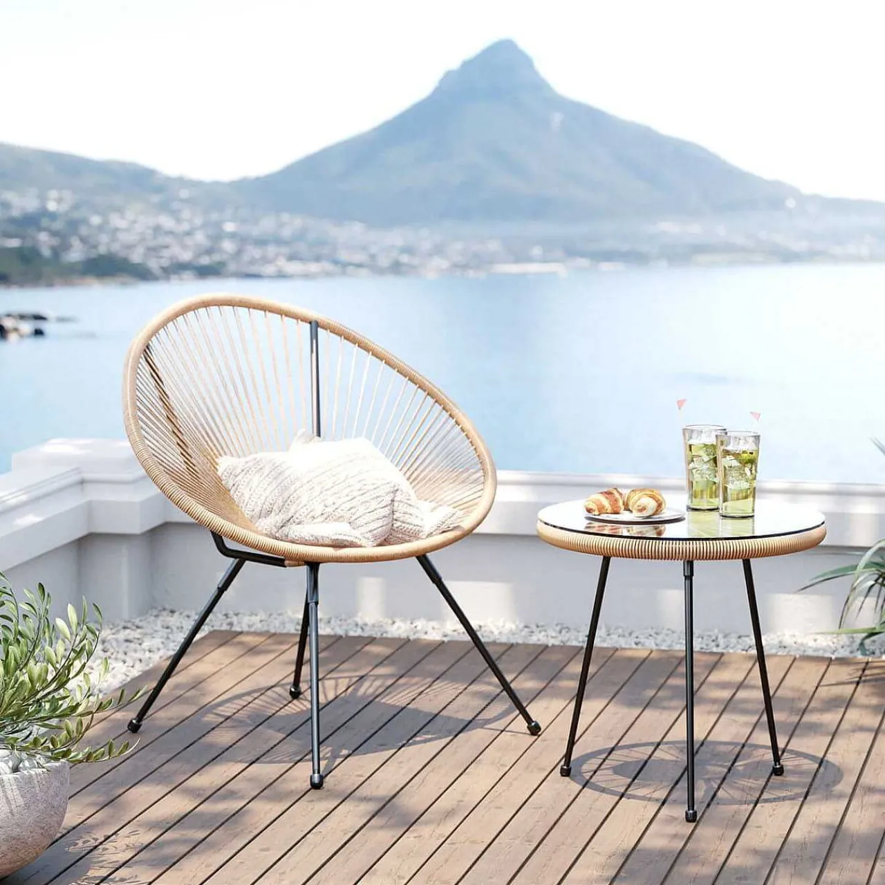KARE Design Gartenset Acapulco Natur (2-Tlg)> Balkon-Sets