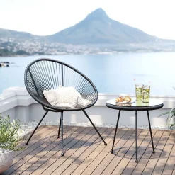 KARE Design Gartenset Acapulco Schwarz (2-Tlg)> Balkon-Sets