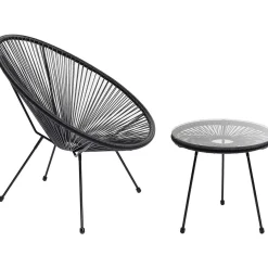 KARE Design Gartenset Acapulco Schwarz (2-Tlg)><noscript><img width=