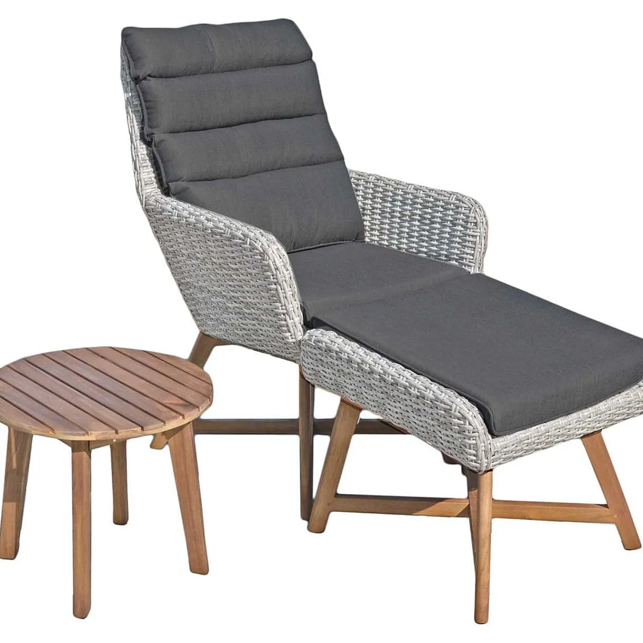 mutoni pleasure Gartenset Calvia Grau (3-Tlg)> Gartensessel