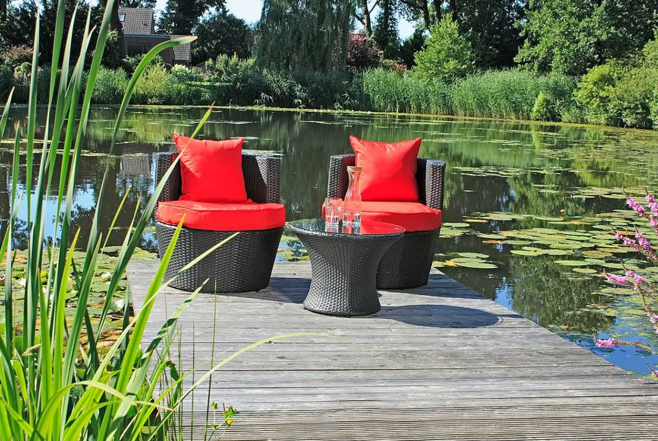 mutoni pleasure Gartenset Linz Schwarz (3-Tlg)> Gartenlounge