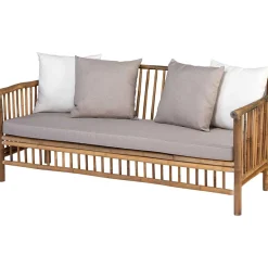 mutoni living Gartensofa Bamboo Inkl. Kissen Grau 185><noscript><img width=