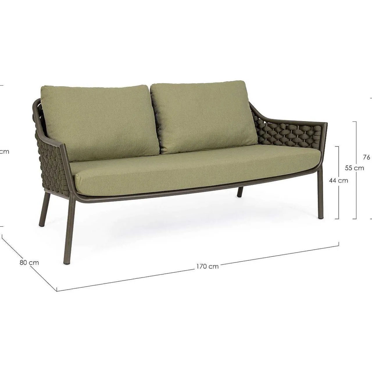 mutoni lifestyle Gartensofa Everly 2-Sitzer Olive> Gartensofas