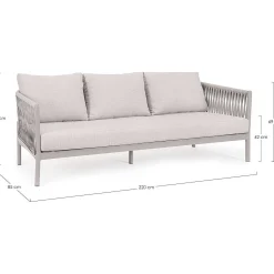 mutoni lifestyle Gartensofa Florencia 3-Sitzer Hellgrau><noscript><img width=