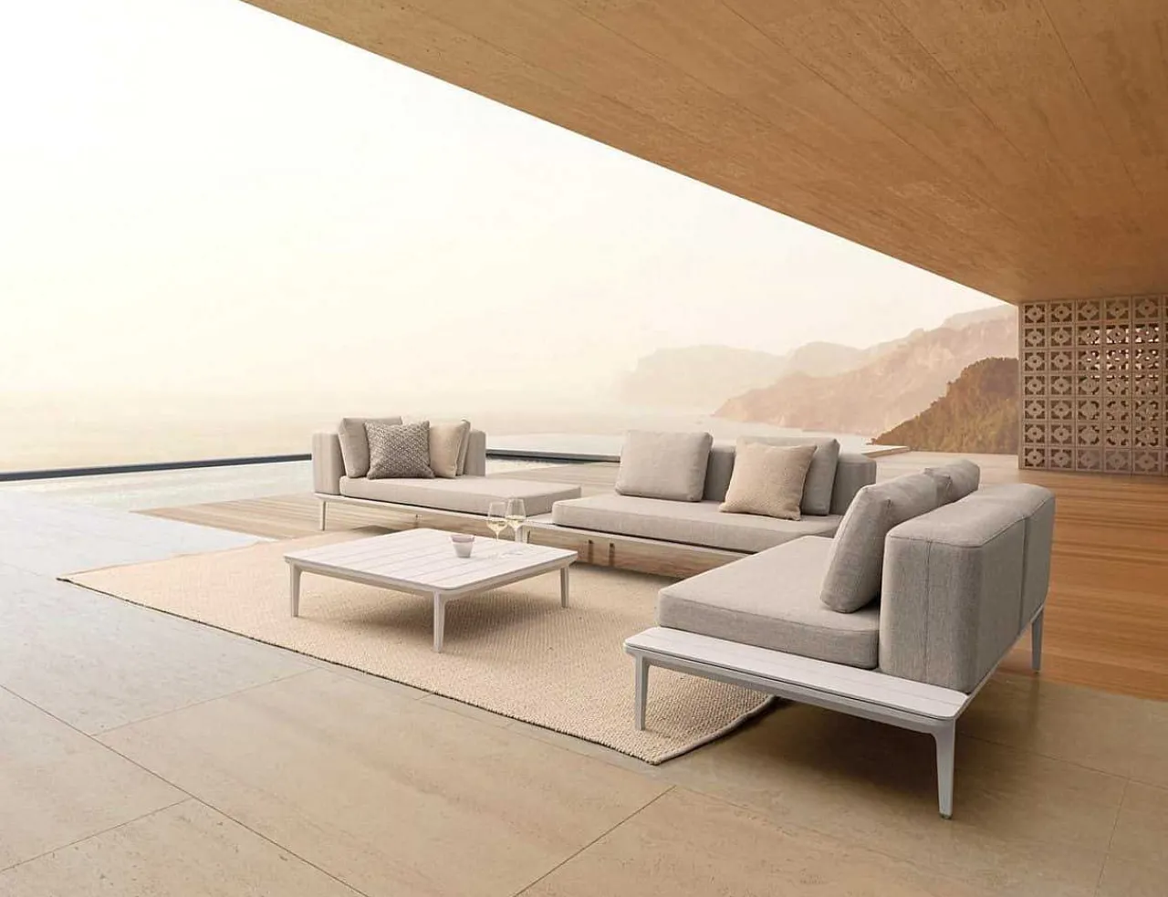 mutoni lifestyle Gartensofa Matrix Weiss> Gartensofas
