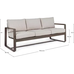 mutoni lifestyle Gartensofa Merrigan 3-Sitzer Coffee><noscript><img width=