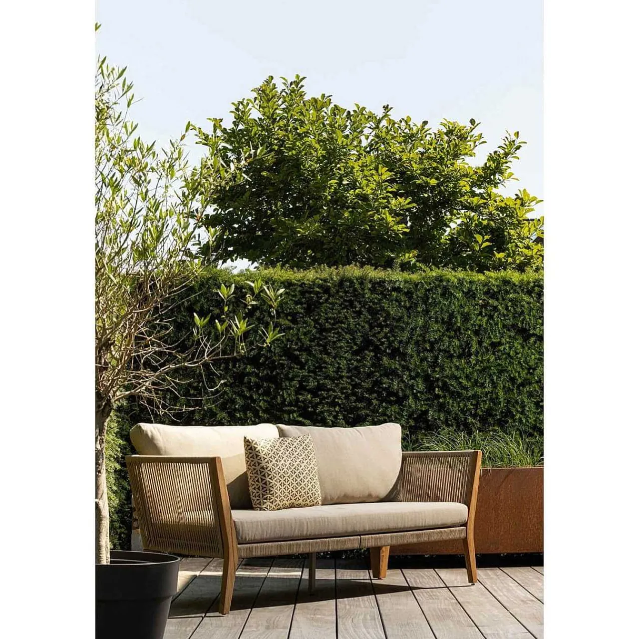 mutoni living Gartensofa San Remo Teak Sand 180> Gartensofas