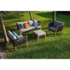 mutoni living Gartensofa San Remo Teak Grau 180> Gartensofas