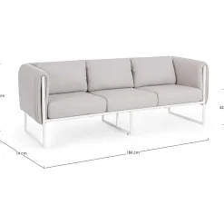 mutoni lifestyle Gartensofa 3-Sitzer Pixel Sand><noscript><img width=