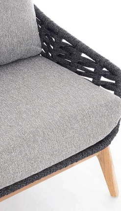 mutoni lifestyle Gartensofa Tamires 3-Sitzer Teakholz Anthrazit><noscript><img width=