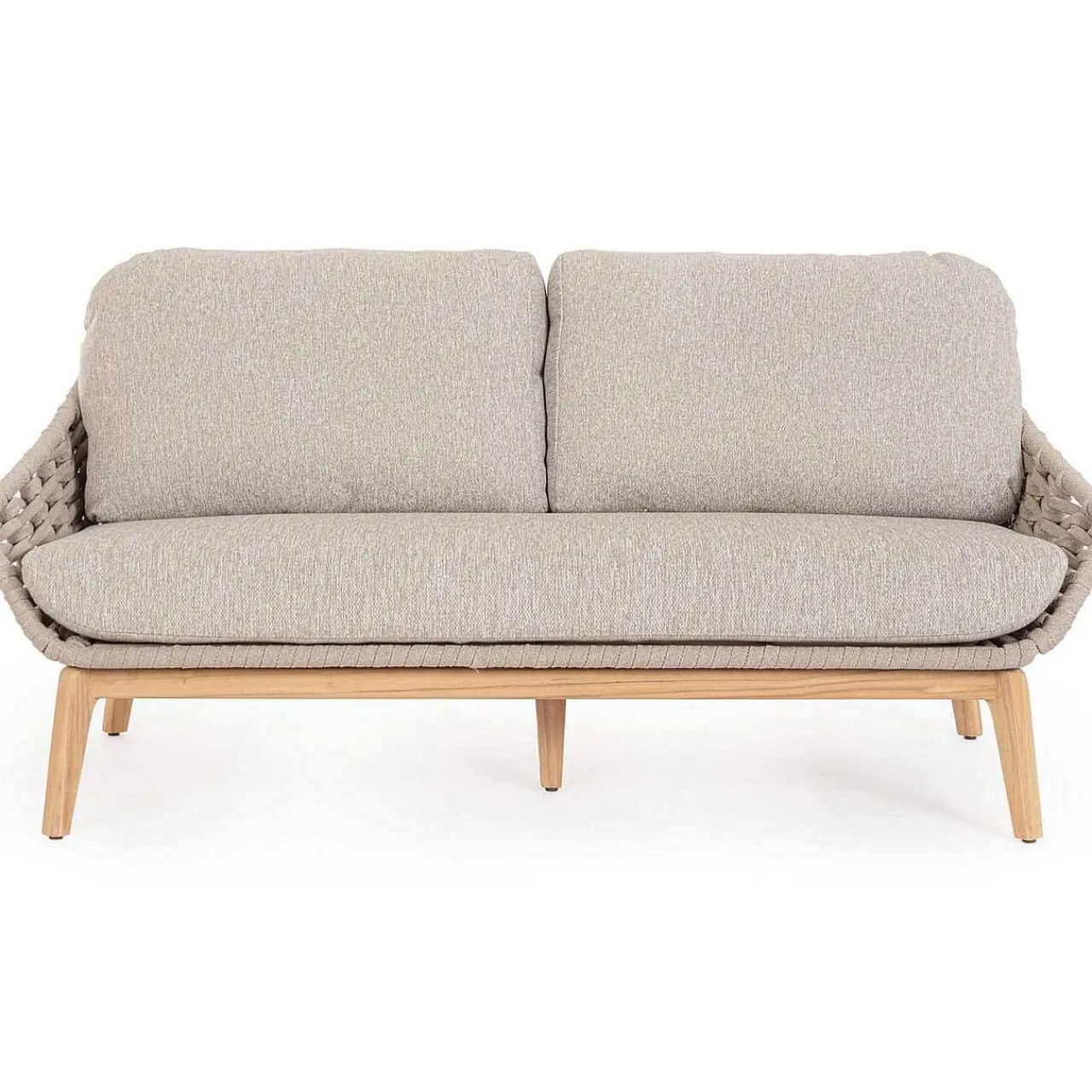 mutoni lifestyle Gartensofa Tamires 3-Sitzer Teakholz Beige> Gartensofas