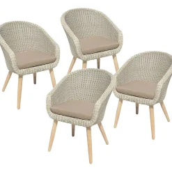 mutoni pleasure Gartenstuhl Arvada Grau (4-Er Set)> Gartenstühle