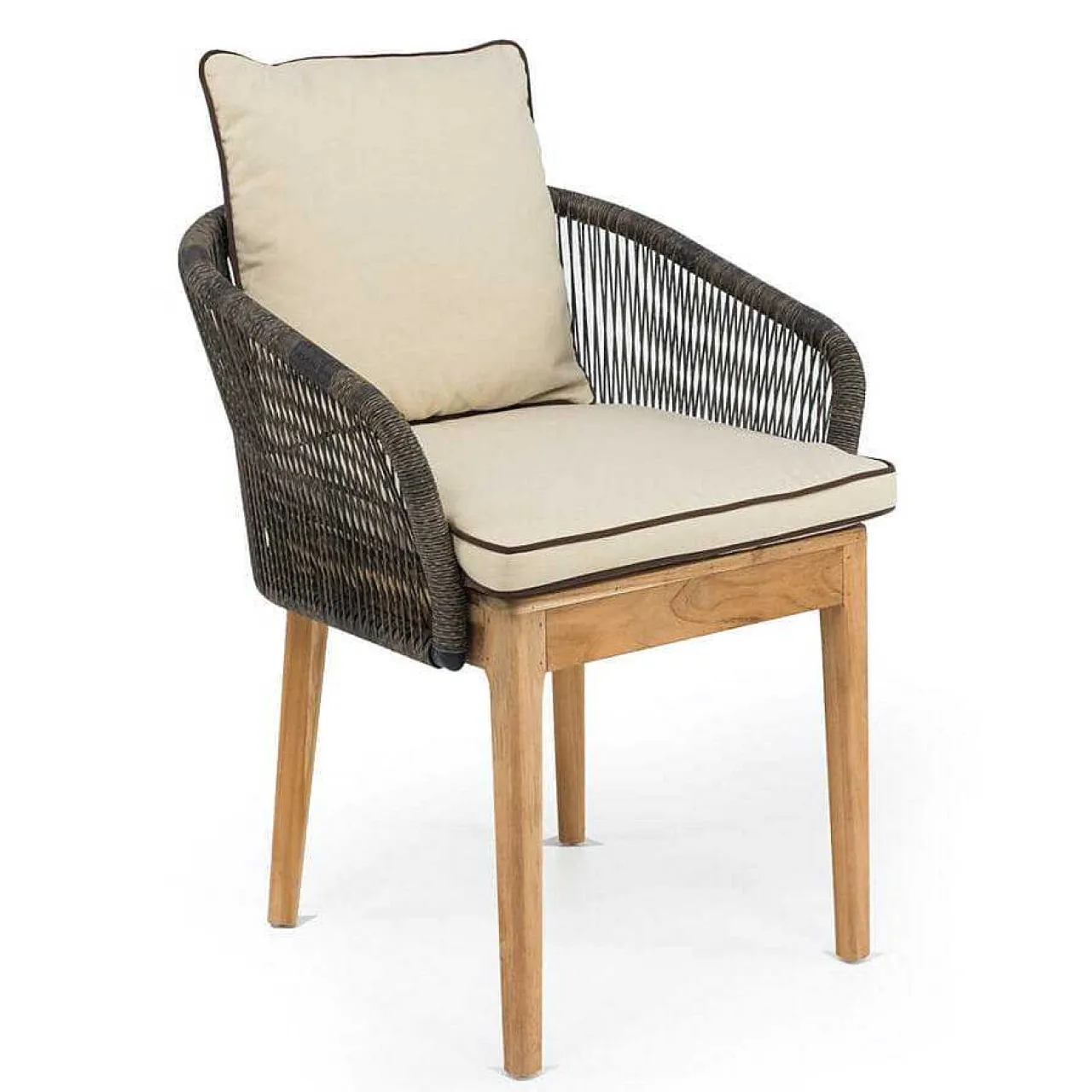 mutoni ethnic Gartenstuhl Dakota Teak Java Brown> Gartenstühle