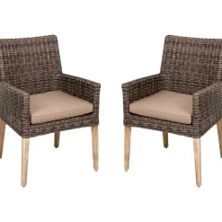 mutoni pleasure Gartenstuhl Mit Armlehne Norvell Braun (2-Er Set)> Gartenstühle