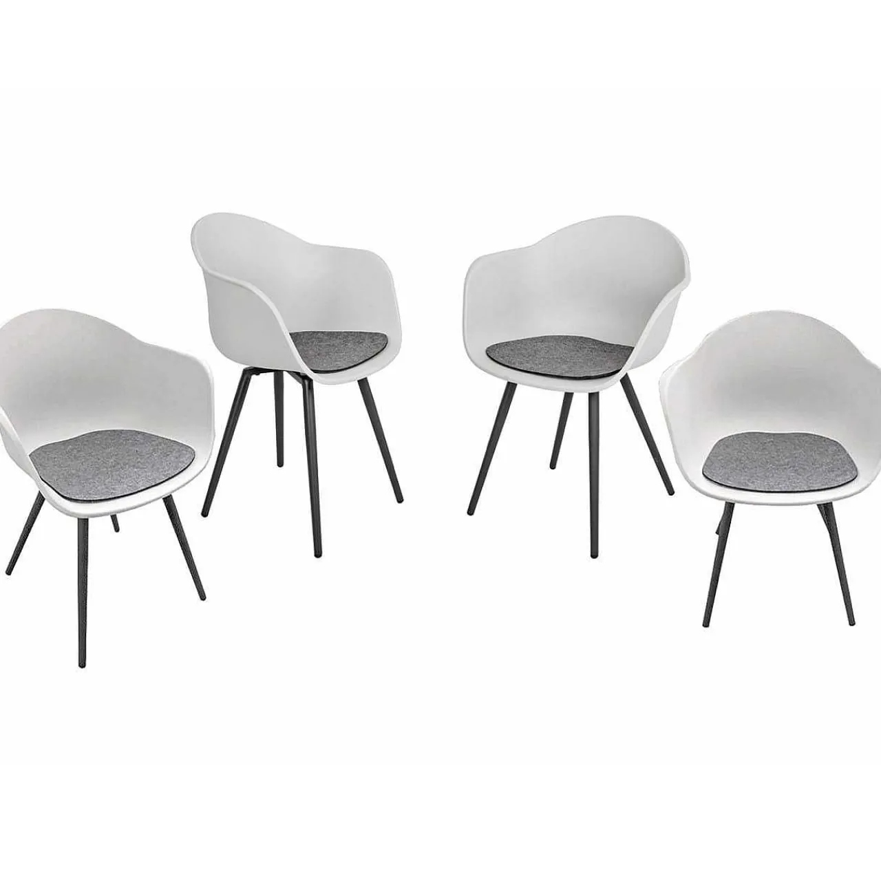 mutoni pleasure Gartenstuhl Zara Grau (4-Er Set)> Gartenstühle