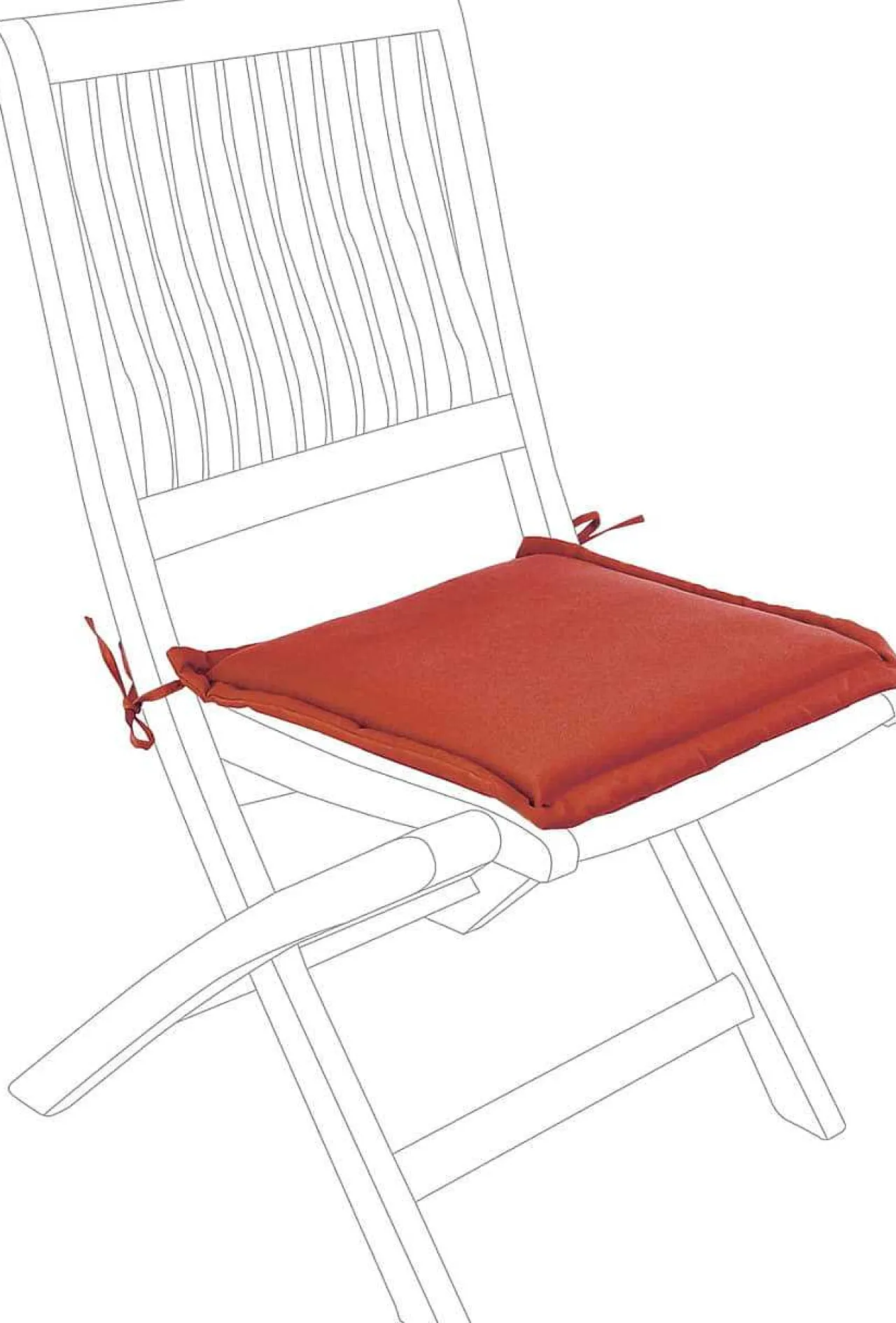 mutoni lifestyle Gartenstuhl-Kissen Fur Sitzflache Quadratisch Orangerot> Kissen Gartenmöbel