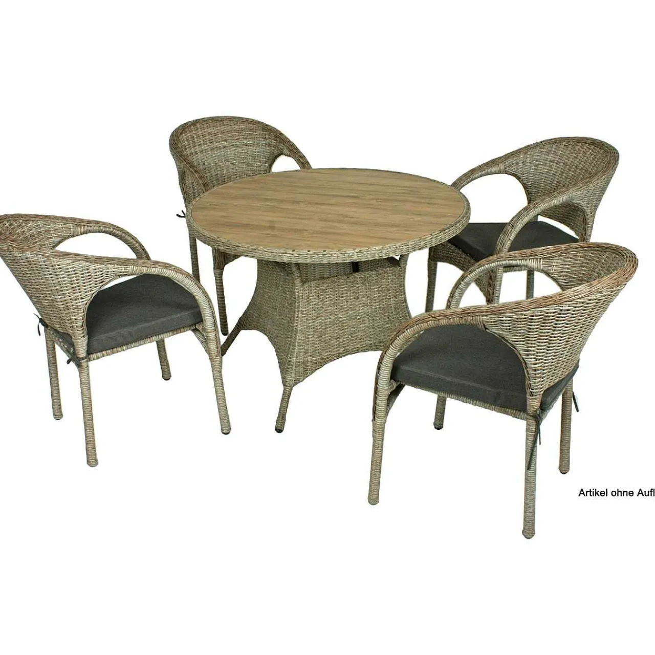 mutoni pleasure Gartentisch Bastia Natur Rund 100> Garten Esstische