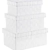 mutoni lifestyle Geflechte Schachtel Weisses Nylon (3Er-Set)> Kisten & Truhen