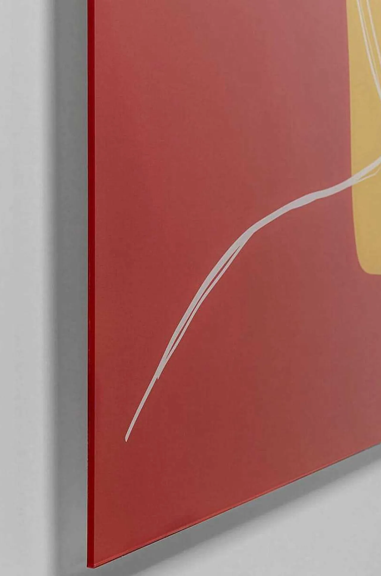 KARE Design Glasbild Art Face Rot 100X100> Glasbilder